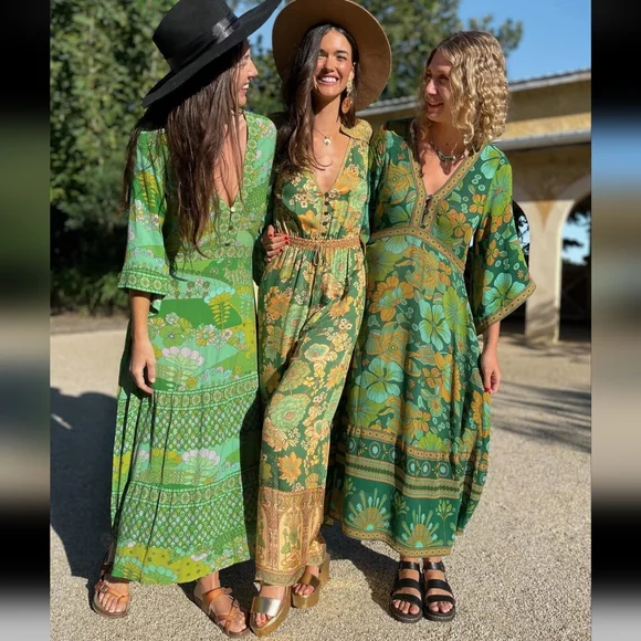 Nine Lives Bazaar Emerald  Empire Dress SZ 10 - Picture 2 of 12